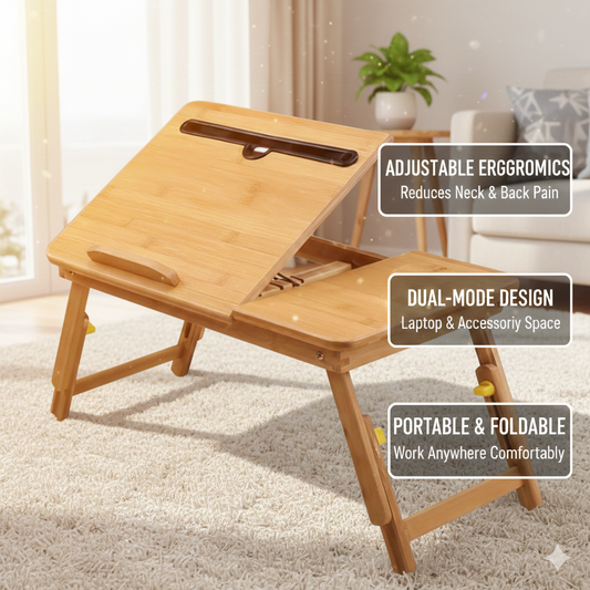 Foldable Bamboo Laptop Table